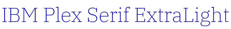 IBM Plex Serif ExtraLight шрифт